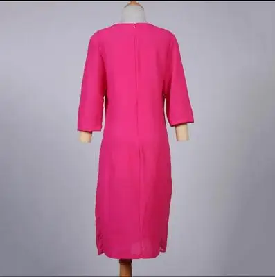 Лидер продаж 2018 новое женское платье однотонное модное с воротником рукавами