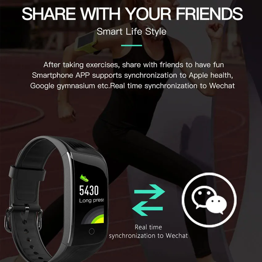 

ASKMEER S4 Fitness Smart Bracelet IP68 Waterproof PPG Heart Rate Monitor Wristband Messages Reminder Activity Tracker Smartband