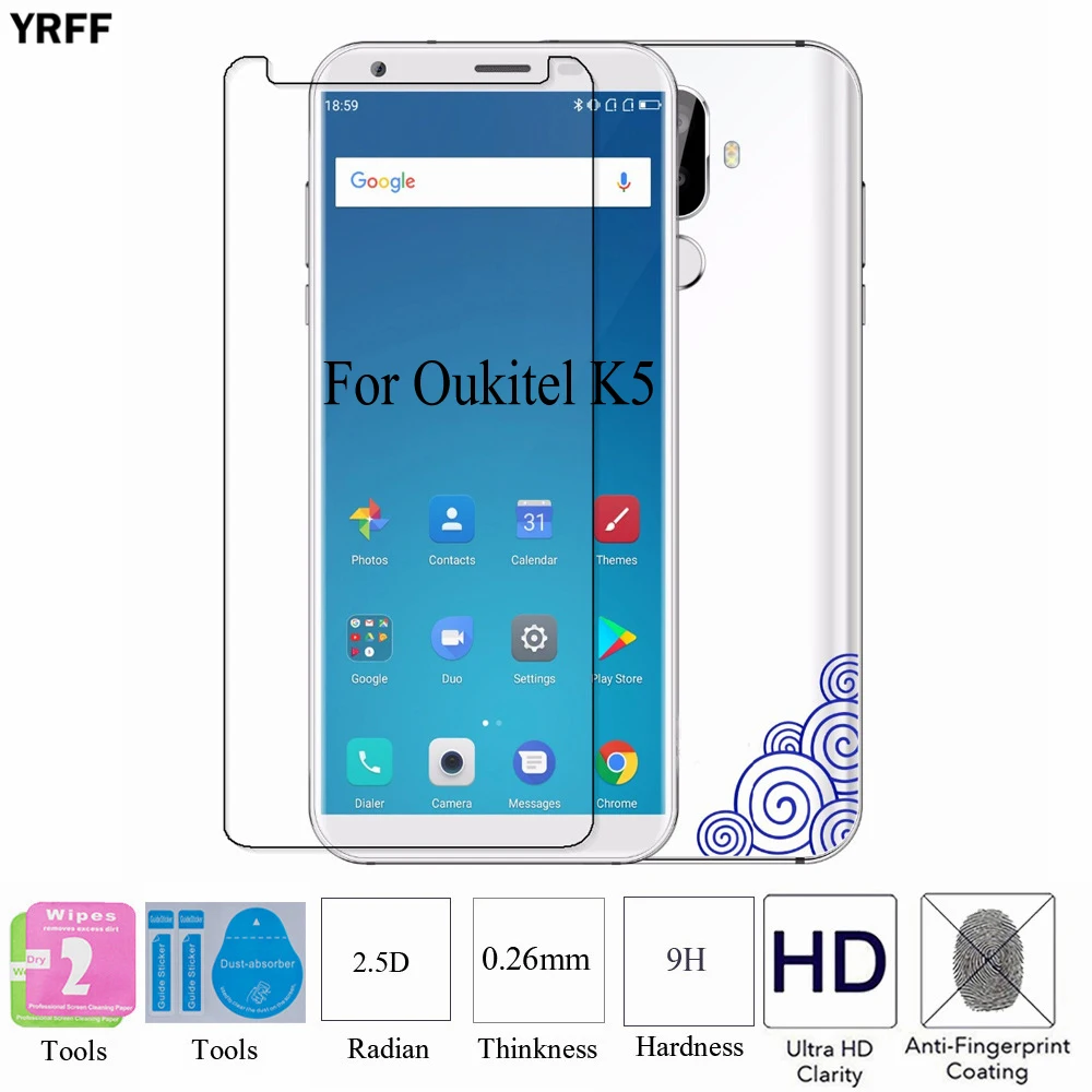 2 шт. 2.5D 0 25 мм 9H закаленное стекло Защита для экрана Защитная пленка Oukitel K5