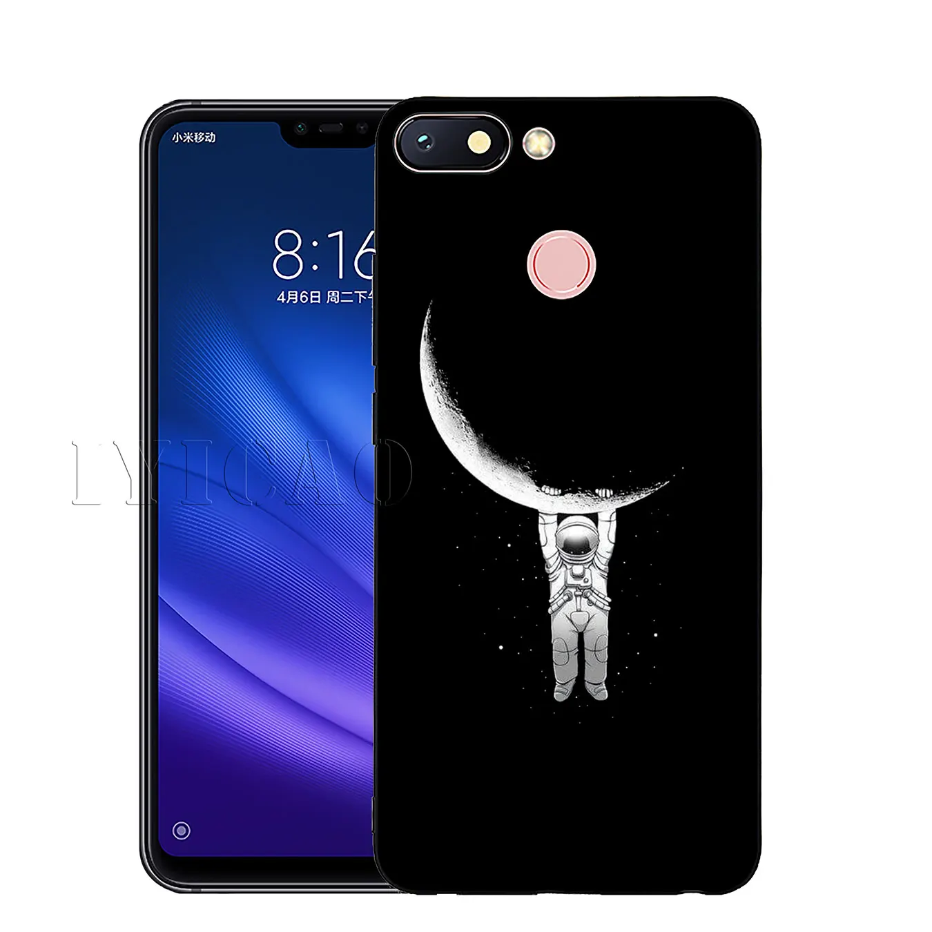 Мягкий силиконовый чехол для телефона IYICAO Space Moon Astronaut Milky Way Xiaomi Mi 10 9 9T CC9 CC9E 8 SE A3 Pro