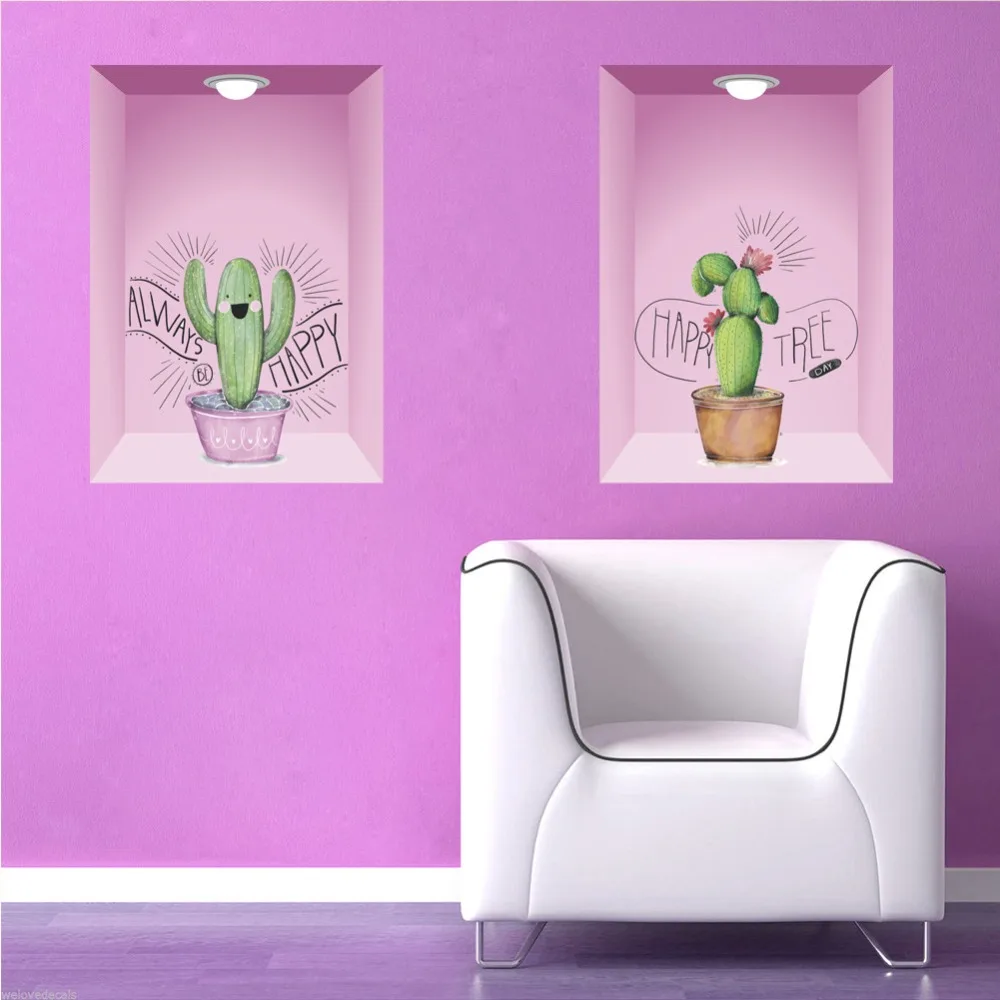 % Садовые растения бонсай цветок бабочка настенные наклейки домашний Декор