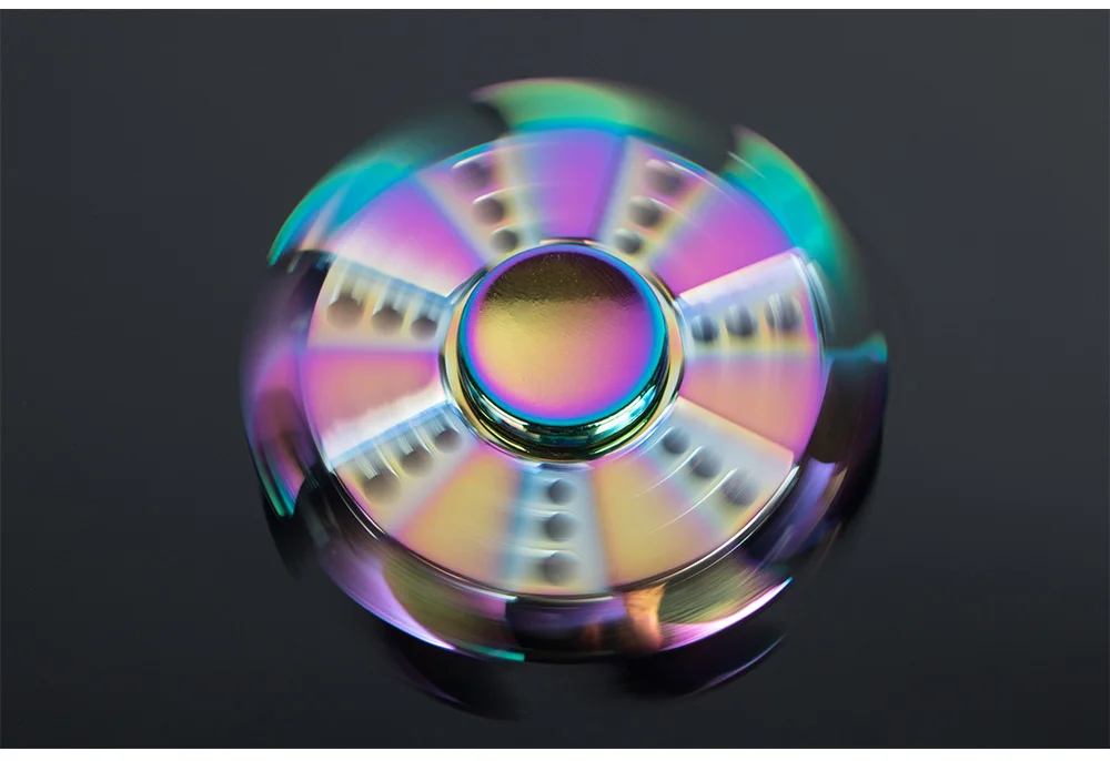 Многоцветный круговой Tri Hand Spinner цинковый сплав ADHD Austim обучающая игрушка стабильная долгое время для взрослых ностальгия крутой подарок