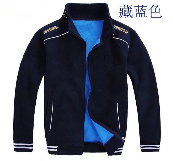 Quality men's racing suits Men's thick fleece sweater / cardigan zipper stand collar men outdoor jackets |