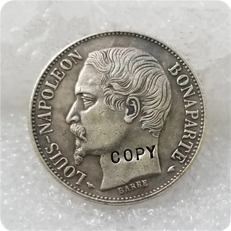 1852 Франция 1 Франк Наполеон III копия монет памятные монеты медаль коллекционные