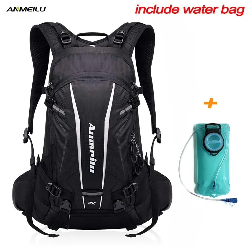 Black and Water Bag ANMEILU 2L сумка для воды 20L походный рюкзак Водонепроницаемый походный велосипедный альпинистский гидратационный рюкзак водный Пузырь Спортивная дорожная сумка - Цвет: Black and Water Bag