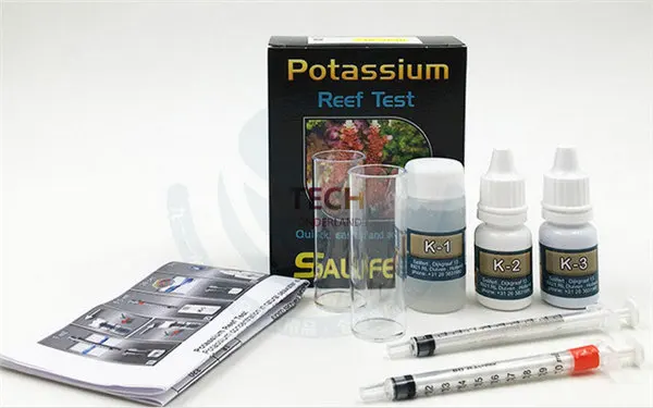 Тест-Комплект Salifert Ca calcium Cu I2 KH Mg NH4 аммиак NO2 нитрит NO3 нитрат PH PO4 Sr калий воды тест риф танк - Цвет: K