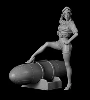 Неокрашенный комплект 1/32 американский для девочек фигурка историческая из смолы