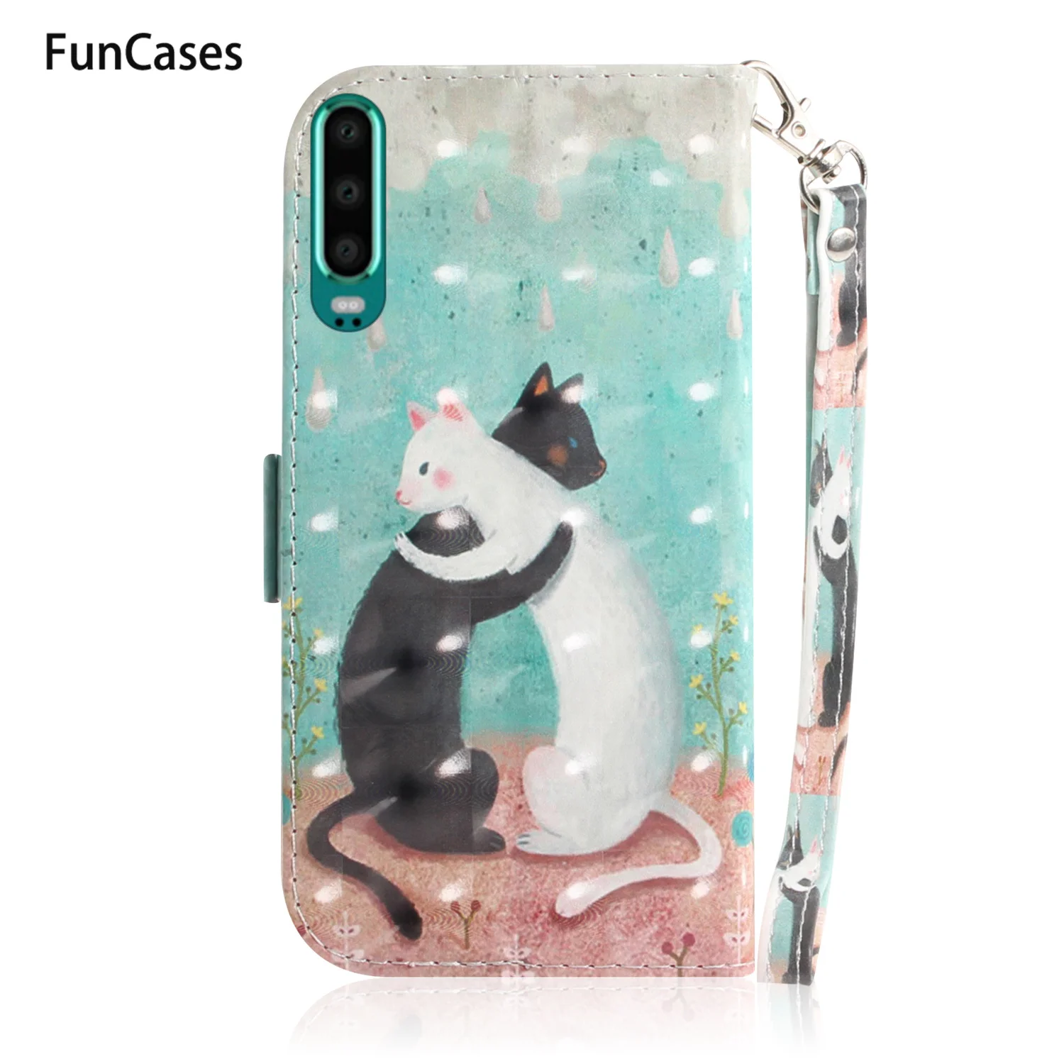 Телефонные чехлы для estuche huawei P20 из искусственной кожи защитный флип-чехол