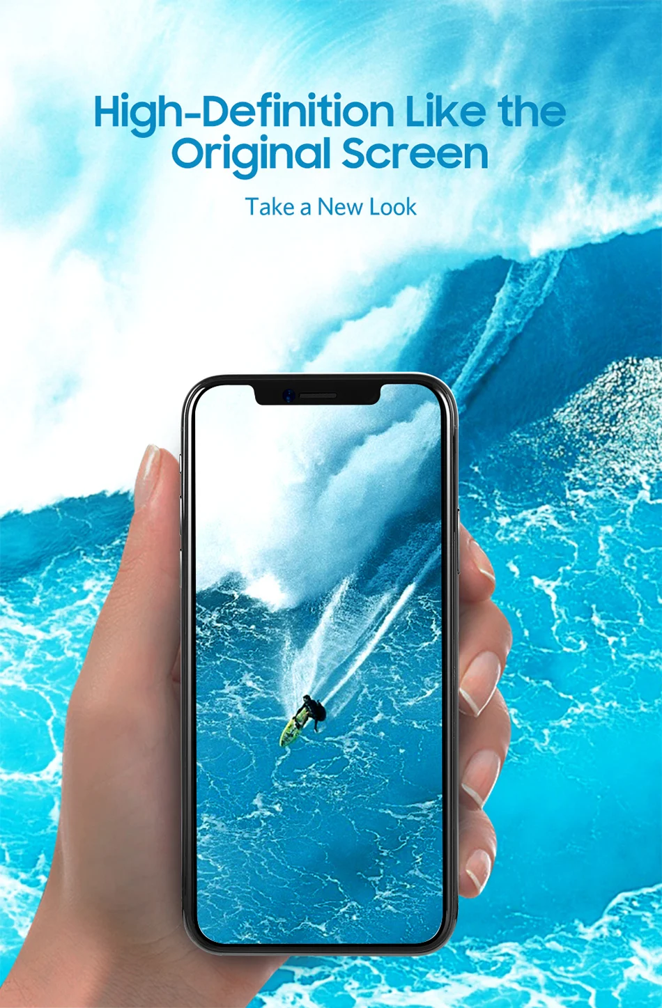 Benks закаленное стекло с узкими краями для iphone 5,8 ''XS MAX 6,5'' XR 6," HD полное покрытие защита экрана анти синий луч Передняя пленка