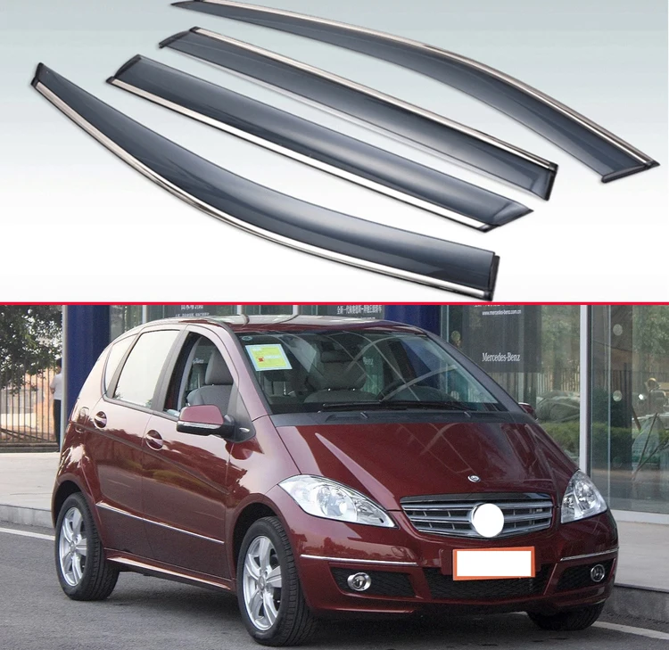 Для Mercedes-Benz A-Class W169 A160 A180 A200 2008-2012 Пластиковый Наружный козырек вентиляционные Шторы окно Защита от солнца Дождь Отражатель 4 шт