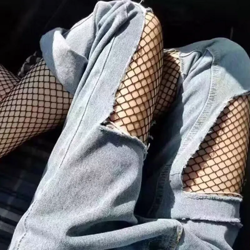 Сексуальные женские сетчатые колготки весенне летние тонкие с отверстиями