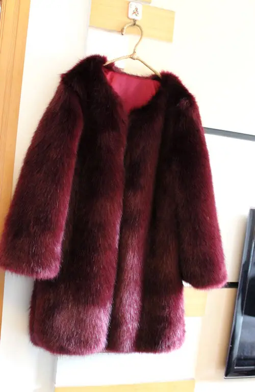 

Winter fashion elegant quality fur coat