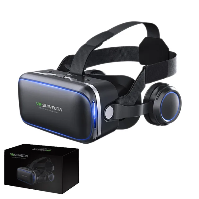 Single VR UZQi Shinecon 3 D VR коробка гарнитура Очки виртуальной реальности смартфон Стере картон шлем VR очки 3D очки для смартфона - Цвет: Single VR
