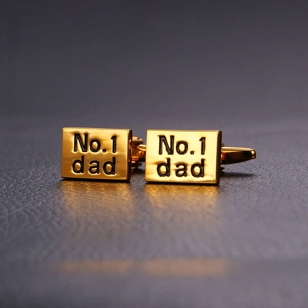 U7 Новый Модные Запонки Мужские Имя Ювелирные Изделия Платина/Золото покрытием №