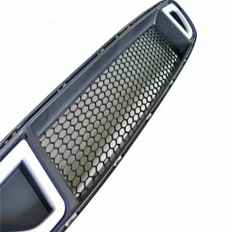 Автомобильная гоночная решетка для Ford Mustang Grill- Черная решетка радиатора передний капот бампер модифицированный RTR светодиодный белый светильник