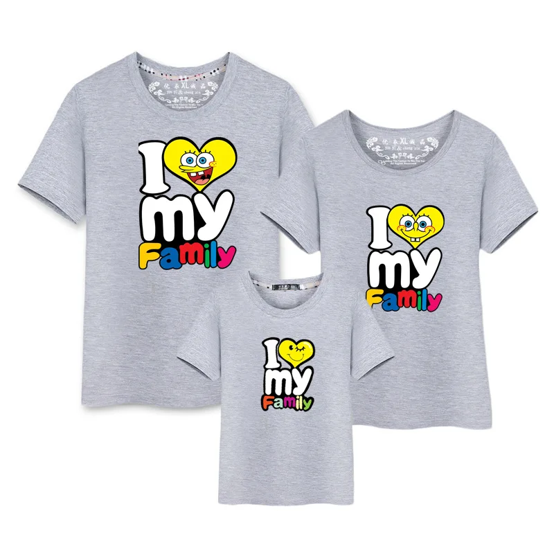 1PC Mom And Daughter Son Matching Clothes Children's T-shirts Family t shirt Short Sleeve Father Outfits | Мать и ребенок