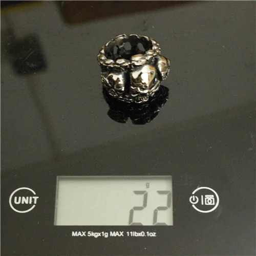 Cool Heavy Ghost Skull Ring Titanium Steel 316L Stainless Hollow Angry Biker | Украшения и аксессуары