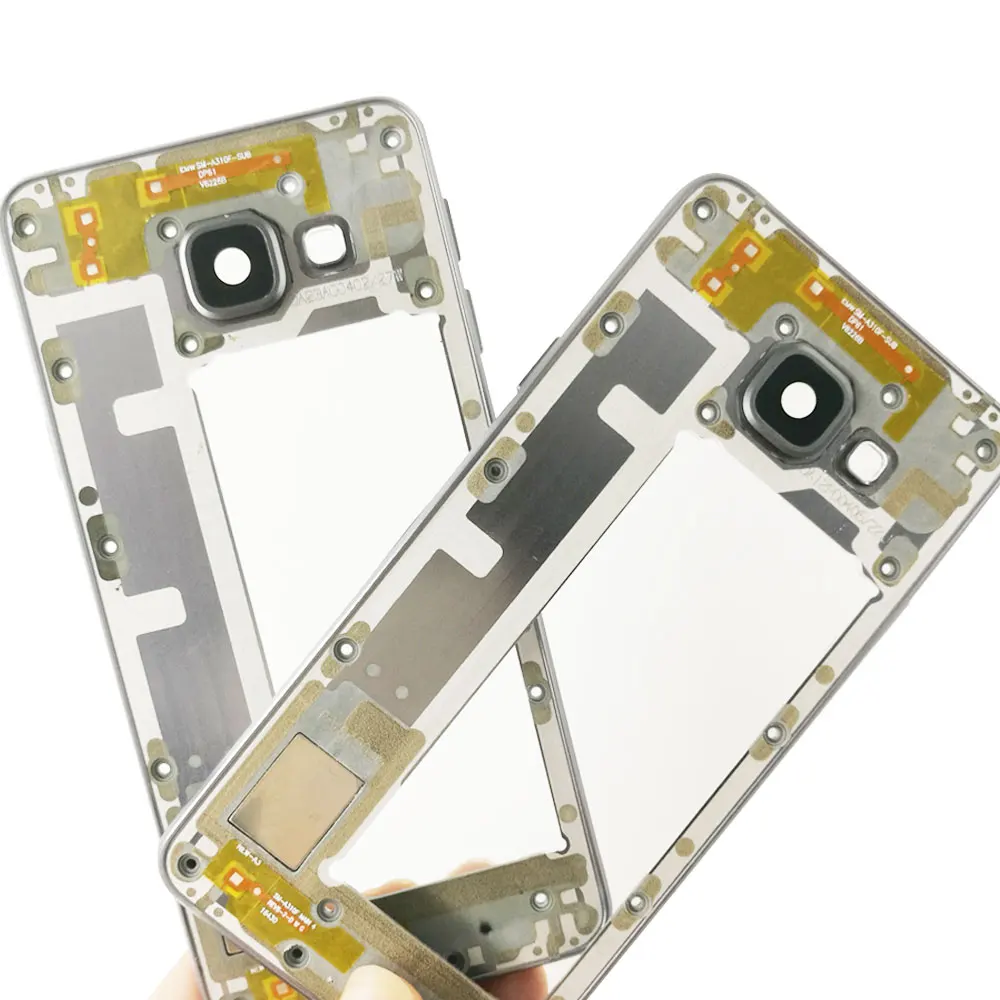 Для samsung A3 A310 A310F средняя рамка Панель рамка чехол Корпус с объективом камеры+ боковые кнопки