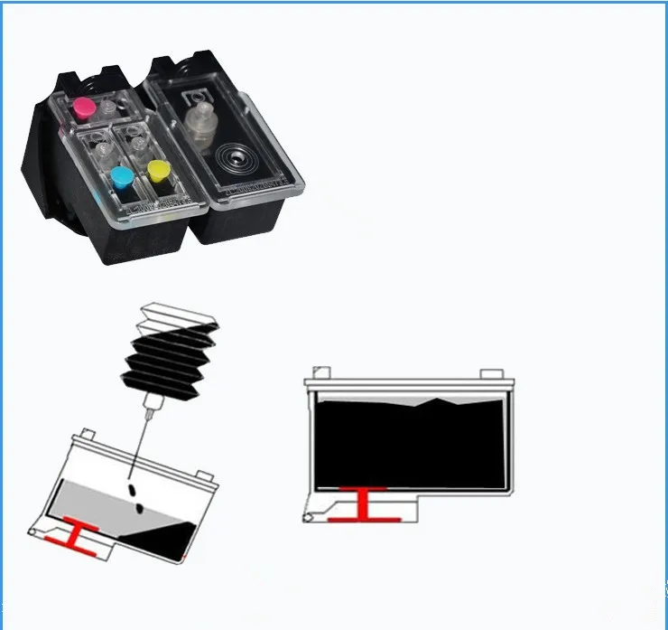 Заправленный картридж для hp 21 22 совместимый с hp Deskjet f4180 f2180 3930 3940 D1311 D2360 заправка более 10 раз