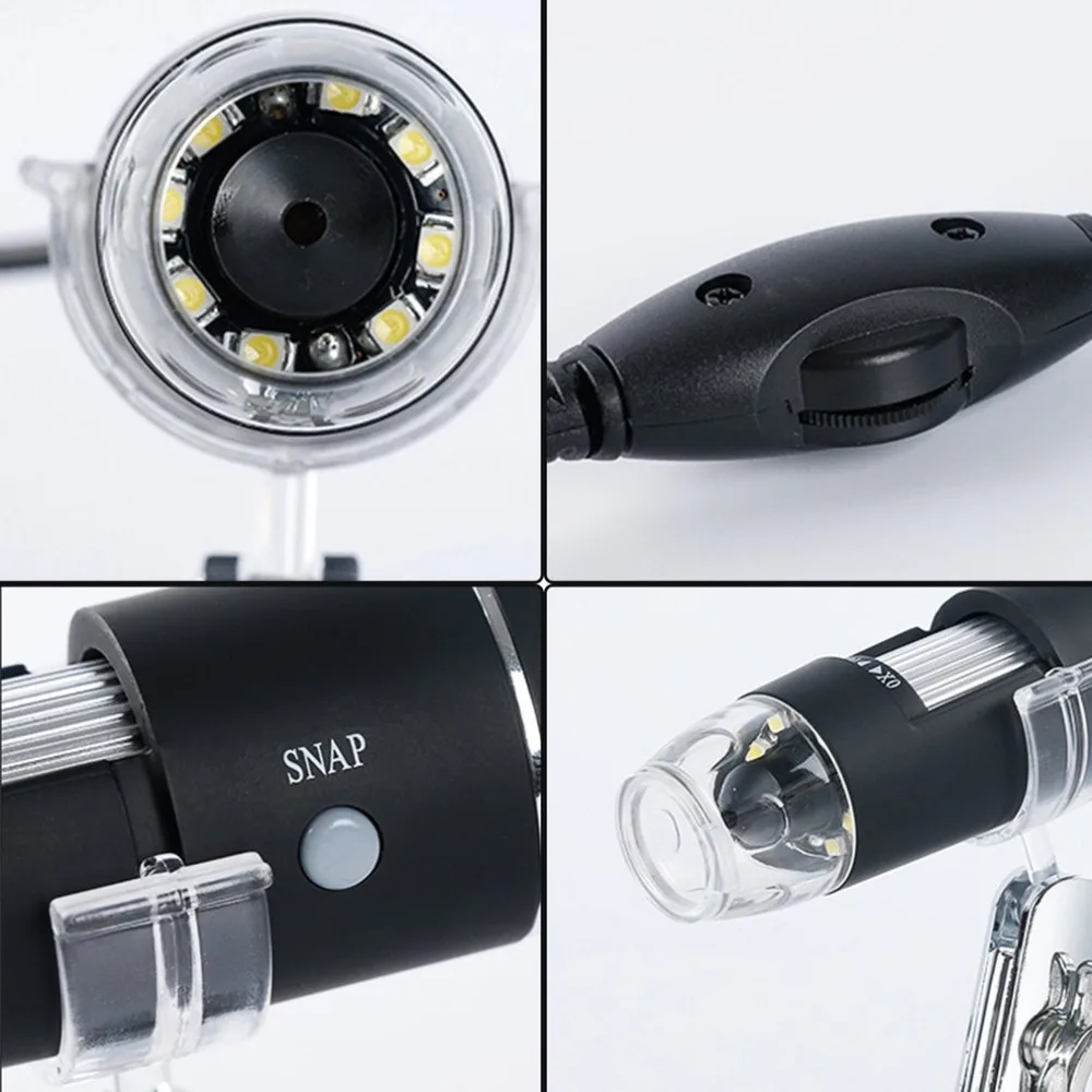 Горячая продажа USB микроскоп Лупа электронный 8LED 1600X HD цифровой Ручной