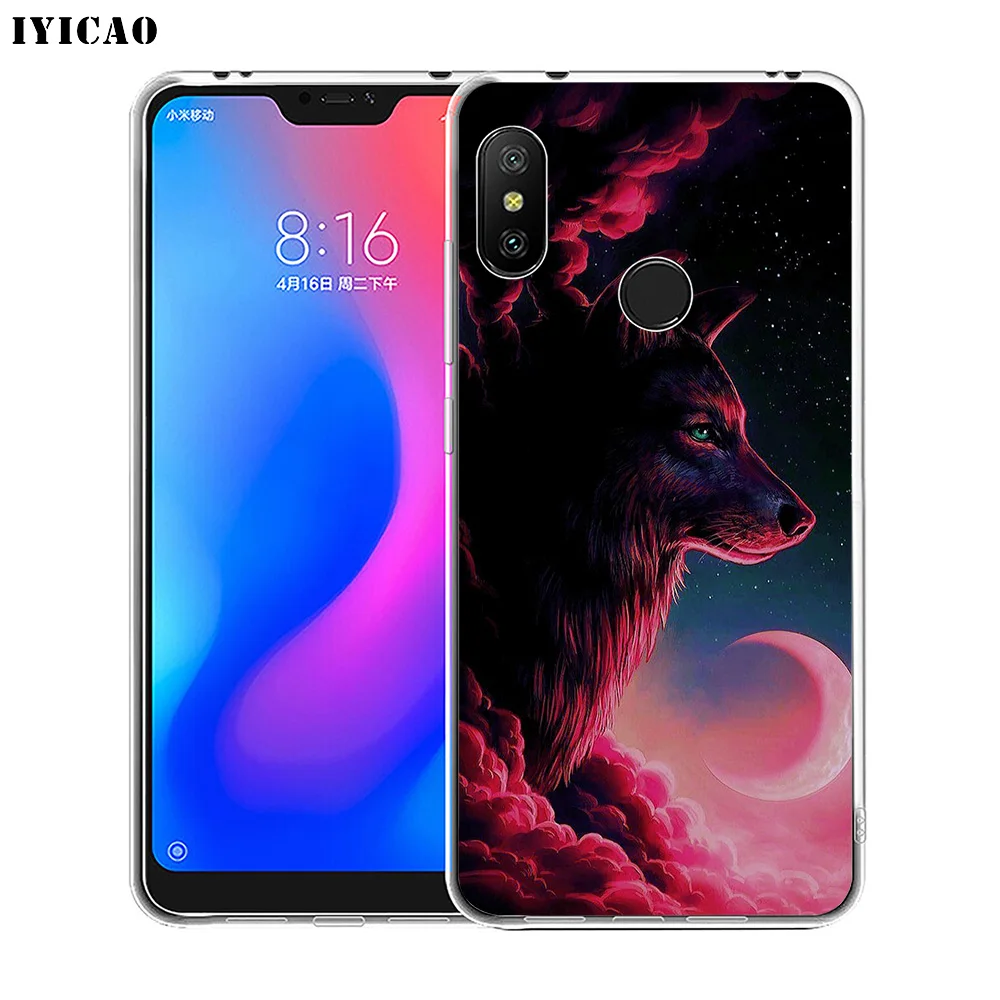 Мягкий силиконовый чехол для телефона IYICAO Animal Wolf Xiaomi Redmi 4A 5A 6A Note 7 6 5 Pro Plus 4X