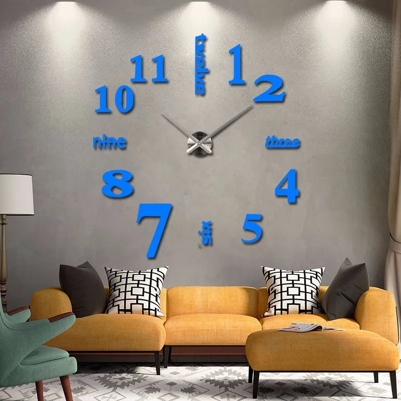 Новые настенные часы reloj de pared украшение дома настенные clcoks 3d акриловая специальная наклейка гостиная игла