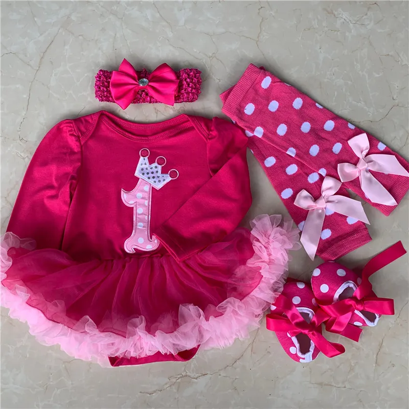 My First Birthday/Одежда для маленьких девочек кружевное платье пачка новорожденных 4