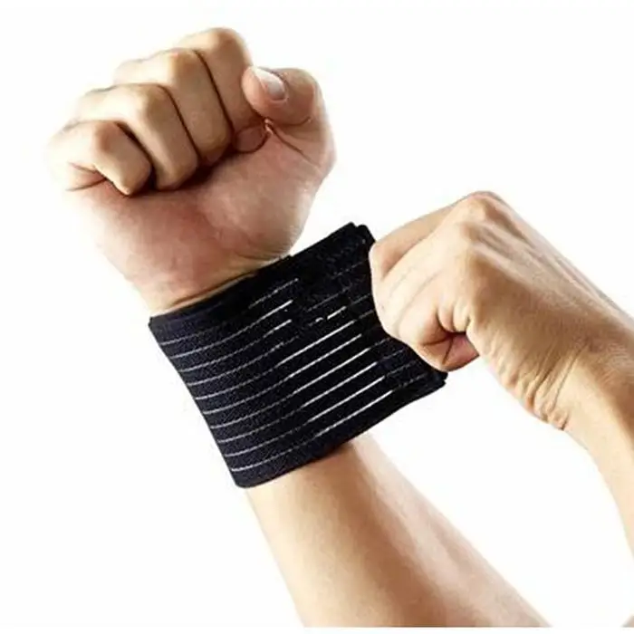 1 piece Elastic Sport Bandage Wristband hand Gym Support wrist brace Wrap Tennis Cotton Weat band Fitness Powerlifting | Спорт и