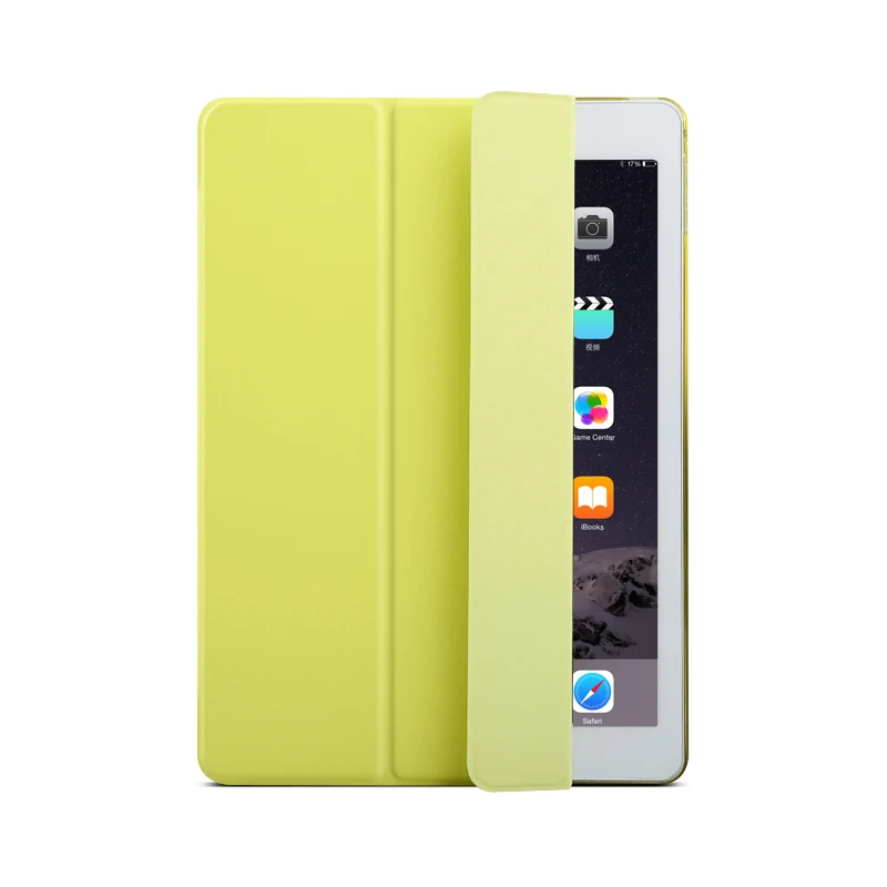 Для Apple iPad Pro 12,9 дюймов флип-чехол для планшета смарт-чехол с автоматическим пробуждением/спящим золотом - Цвет: neon yellow