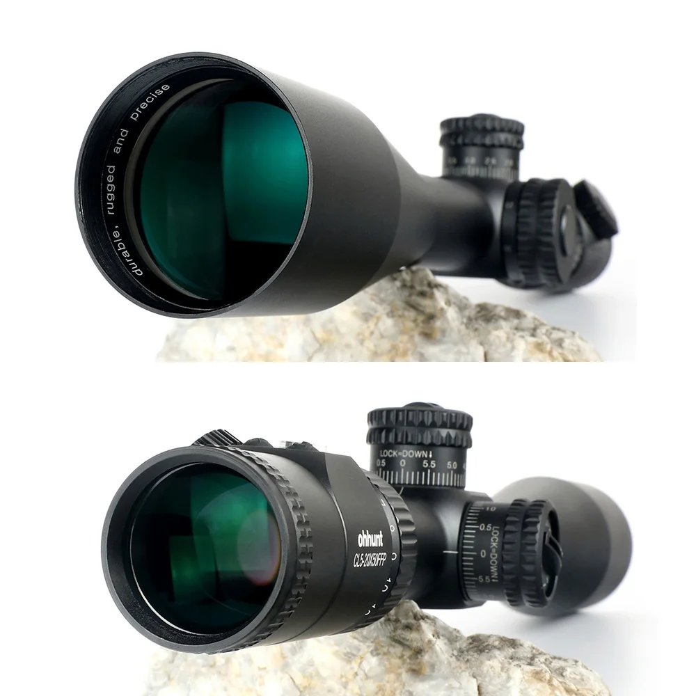 Охотничий оптический прицел ohhunt CL 5-20X50 FFP с красной и зеленой подсветкой