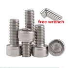 Винты с шестигранной головкой DIN912 M5, 50 шт., винты с шестигранной головкой M5 * 6810121416202530354050 мм гаечный ключ 1 шт.