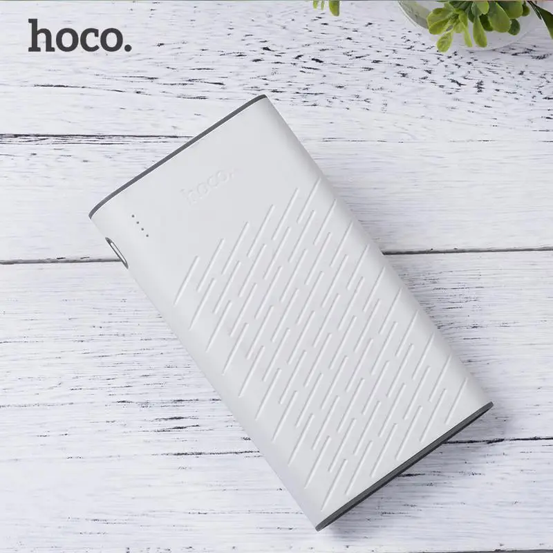 white Беспроводное зарядное устройство HOCO B31 20000 мА/ч, 18650 Мощность банк Портативный Dual USB 5 V/2.1A мобильного телефона Зарядное устройство Внешнего Батарея для iPhone Xiaomi внешний аккумулятор - Цвет: white