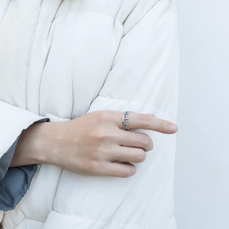 Женское Винтажное кольцо с короной Bijoux большие Регулируемые кольца роскошные
