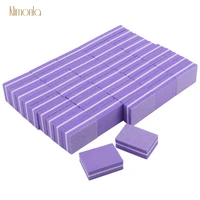 100pcslot purple mini square nail sanding sponge file nail buffing polishing blocks manicure accessories tools for salon