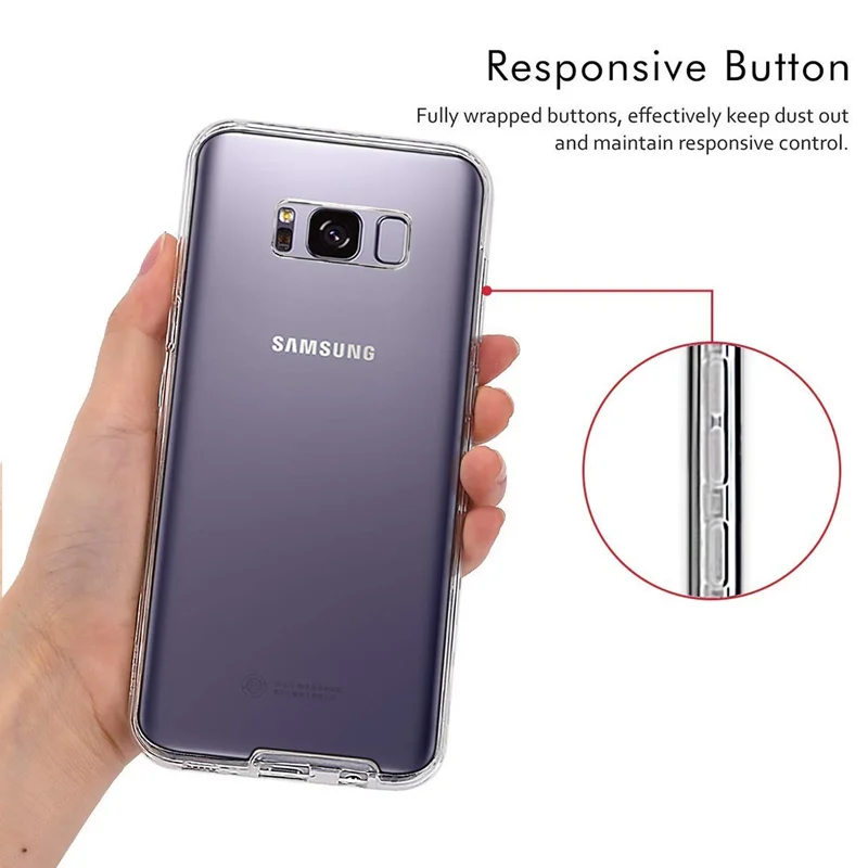 Полностью прозрачный чехол 2X 360 для Samsung galaxy M20 A9 A8 A7 A6 J4 J6 S10 S10E S9 S8 Plus 2018 A50 A30 A40 2019 A5 J3