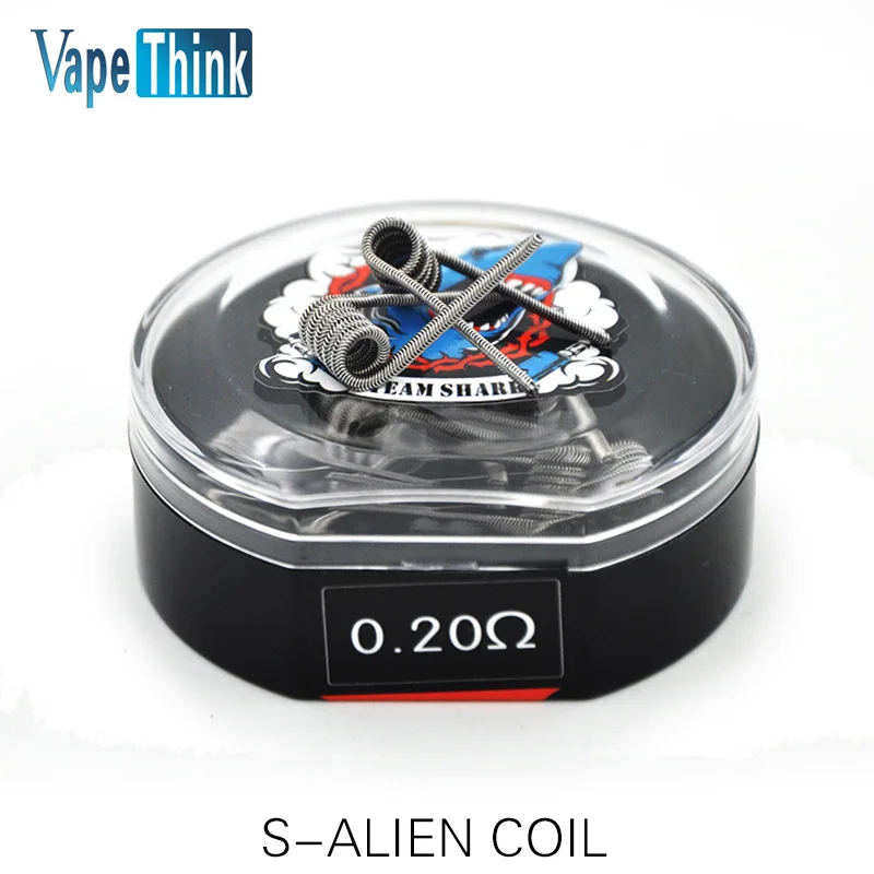 Vapethink SteamShark катушка S-alien 0 2 Ом vape нагревательная проволока 10 шт. в упаковке (32GA(S)+ 2*1