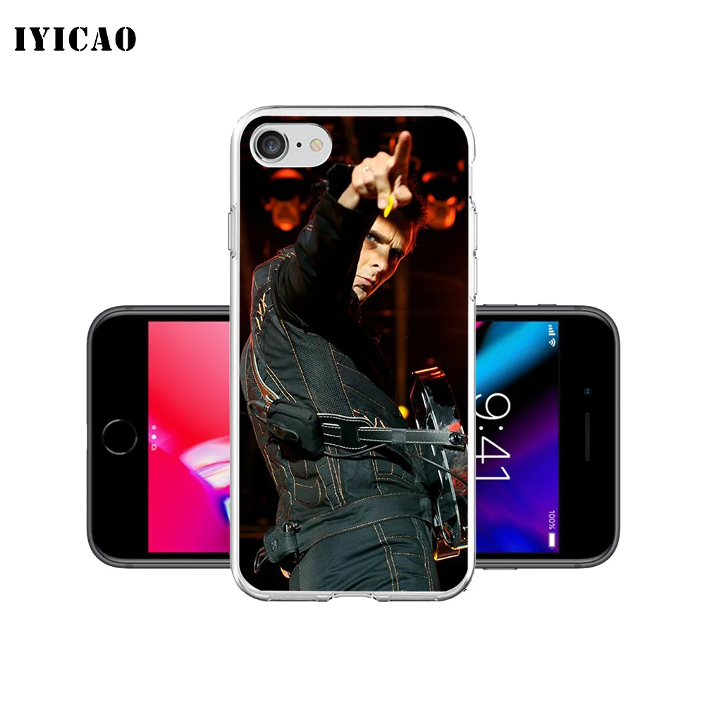 IYICAO Muse Band Мягкий силиконовый чехол для телефона iPhone X XR XS MAX 6 6s 7 8 Plus 5 5S SE TPU