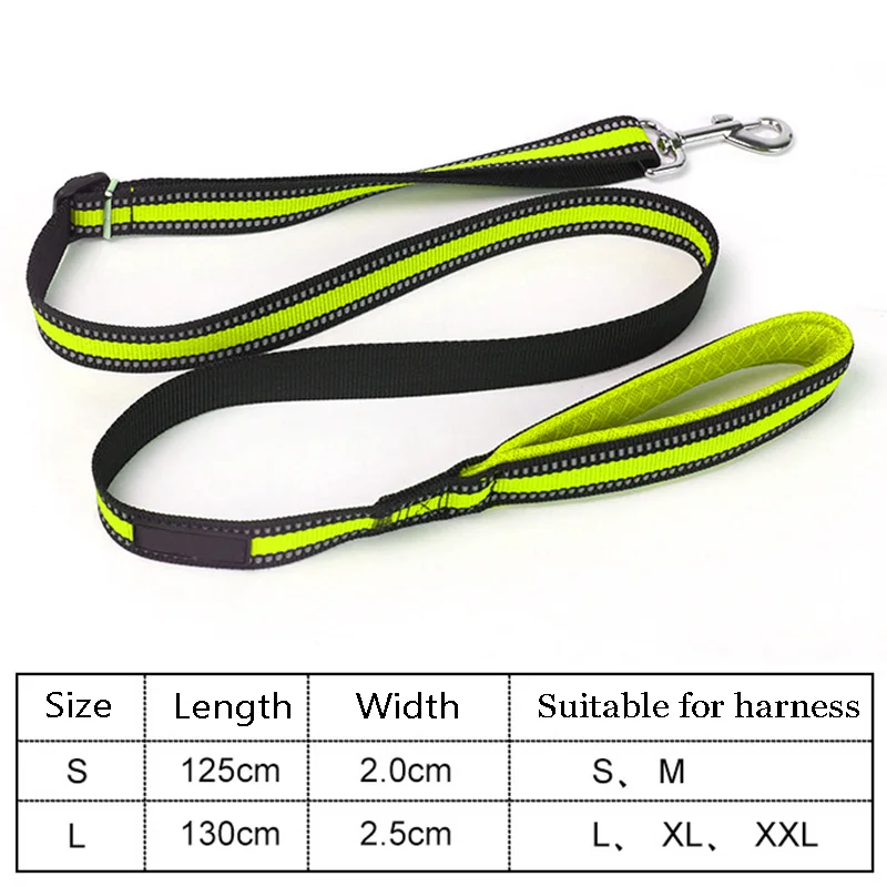 Green Leash Светоотражающий Жилет для собак, для средних и больших собак, золотистый ретривер, Питбуль, бультерьер, поводок, набор поводков для больших собак - Цвет: Green Leash