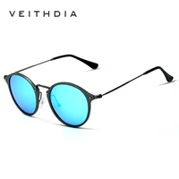 veithdia brand designer sunglasses fashion sun glasses vintage polarized coating uv400 lens round male eyewear for women vt6358