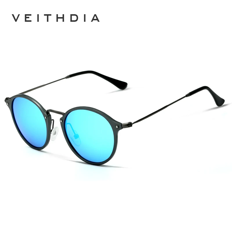 Круглые солнцезащитные очки унисекс VEITHDIA дизайнерские модные с