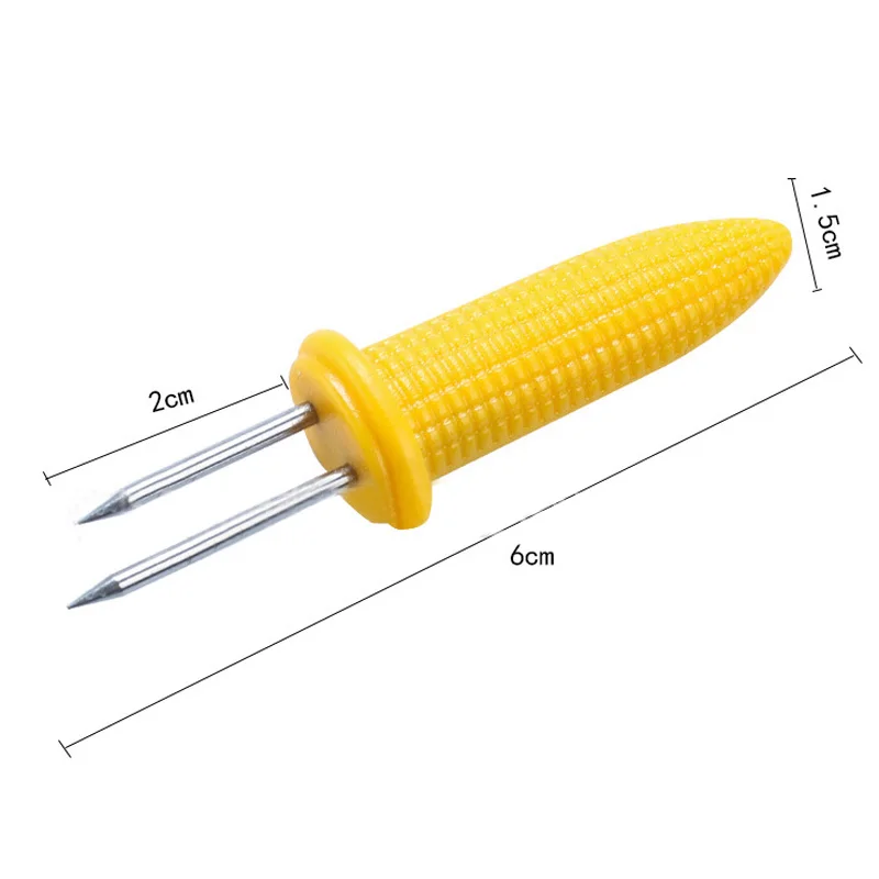6x Stainless Steel Corn On The Cob Skewers Sweetcorn Holder Easy Grip Prongs DIY | Дом и сад