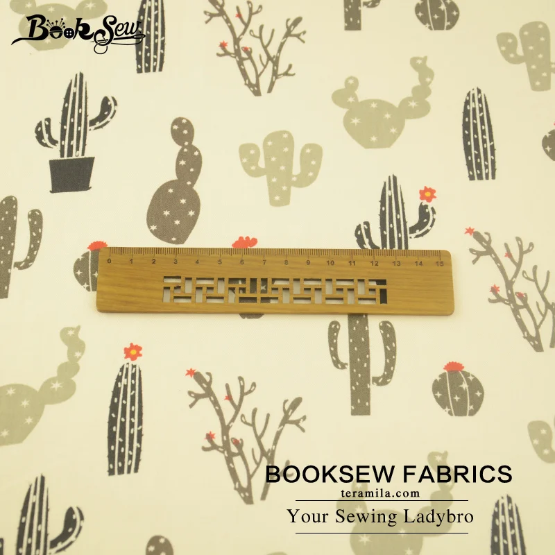 Booksew 100% Cotton Twill Fabric Cactus Design Sewing Material Quilting Bed Sheet Patchwork Craft Scrapbooking Home Textile | Дом и сад