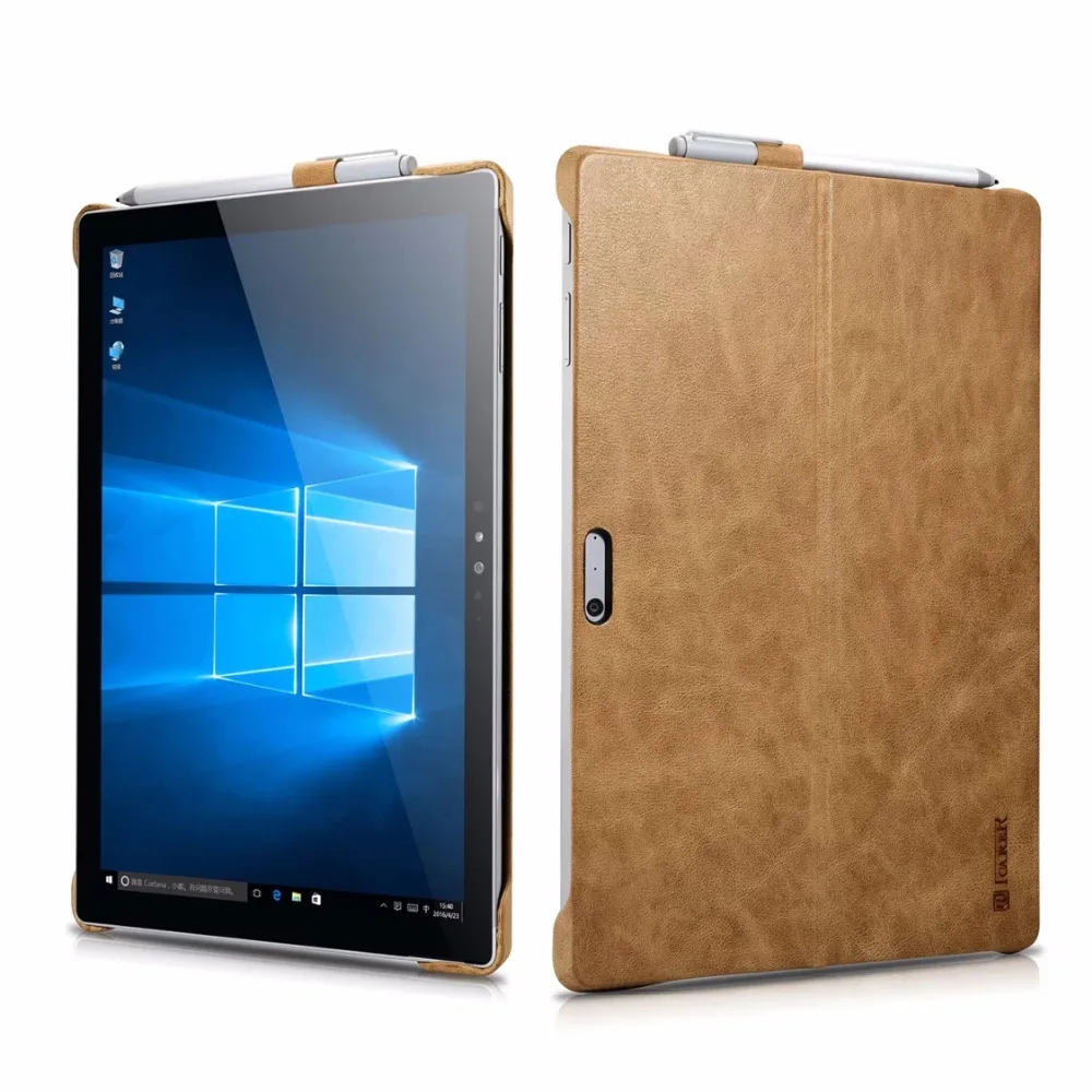 Icarer простой стильный чехол накладка из натуральной кожи для Surface Pro 4 5 6 7 8 Ретро