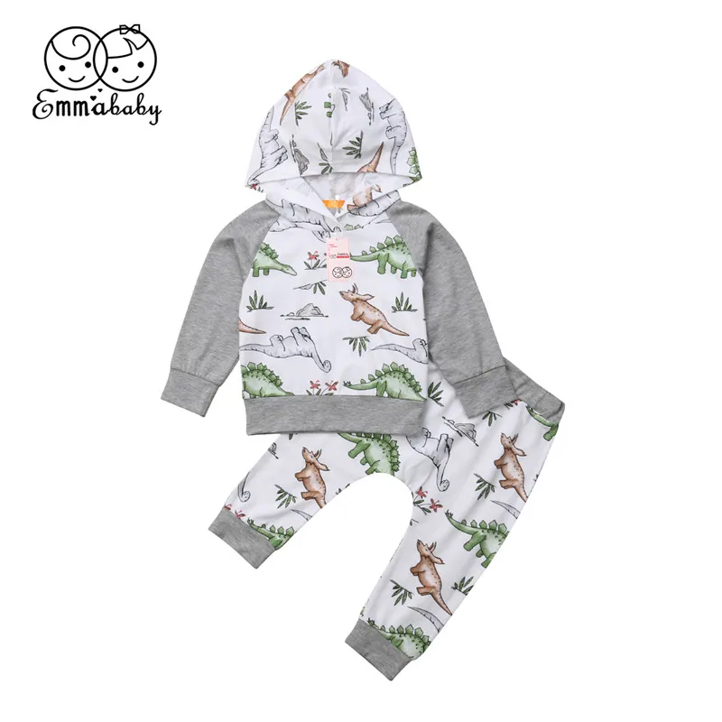 Новинка 2018 брендовая толстовка с капюшоном динозавром для новорожденных девочек