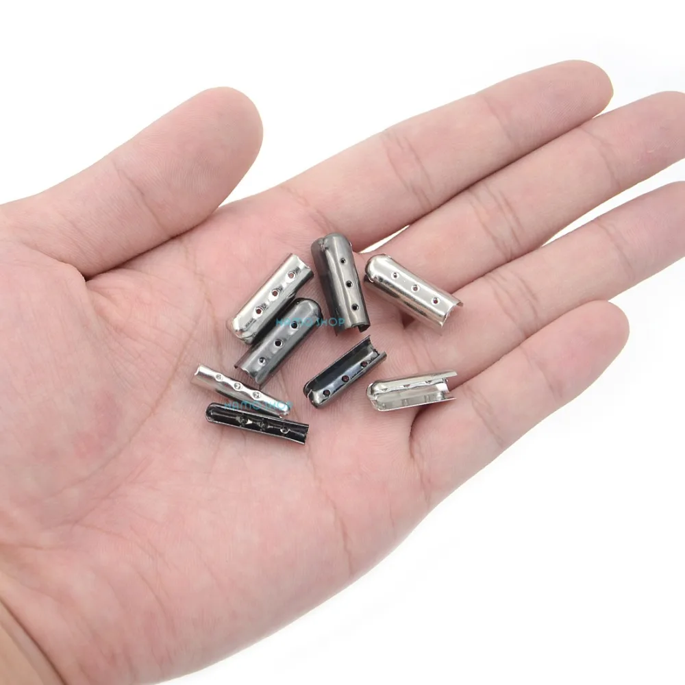 

50pcs Mix 2 Colors 4x18mm Metal Aglets Shoelaces Tips Head DIY Replacement Sneaker Kits Repair