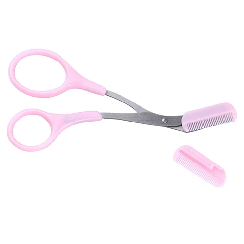 Women's Eyebrow Trimmer Comb Eyelash Hair Scissors Cutter Remover Makeup Tool BGY3 | Красота и здоровье