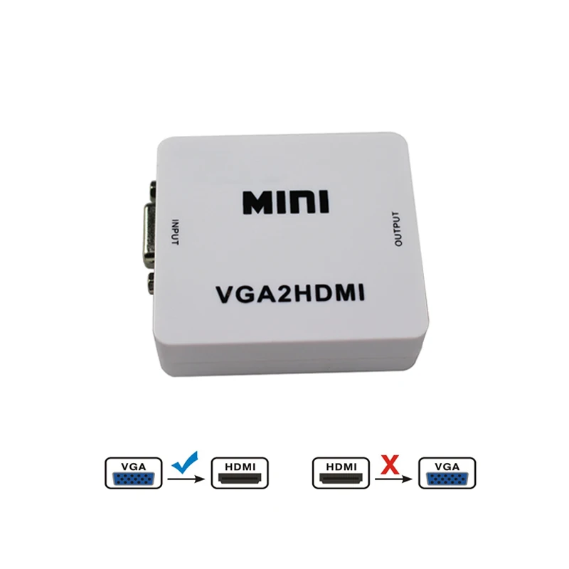 1 шт. преобразователь из VGA в HDMI с аудио 1080P для проектора ПК ноутбука к HDTV USB