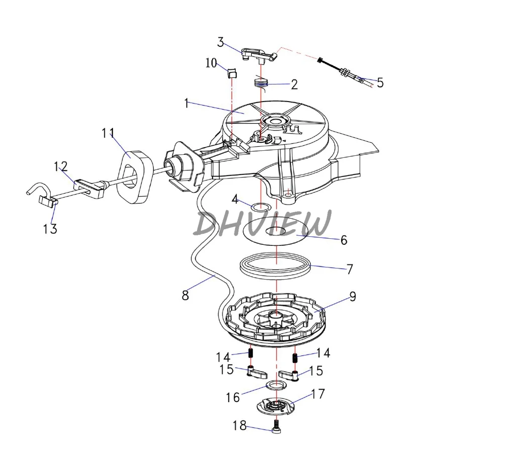 Запчасти для Yamaha F4MSH hidea HD5F стартер в сборе F4-01.01.00.00