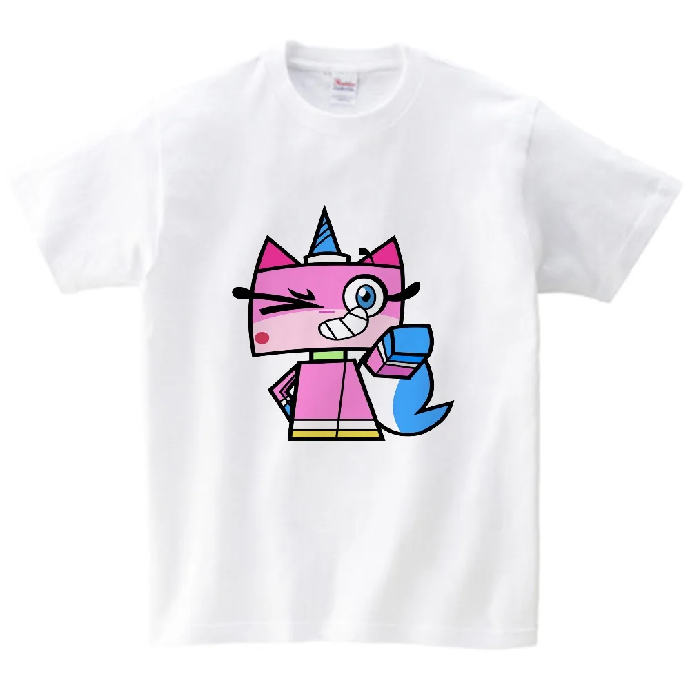 Милые девушки цифровые печатные футболка Unikitty футболки с героями мультфильмов