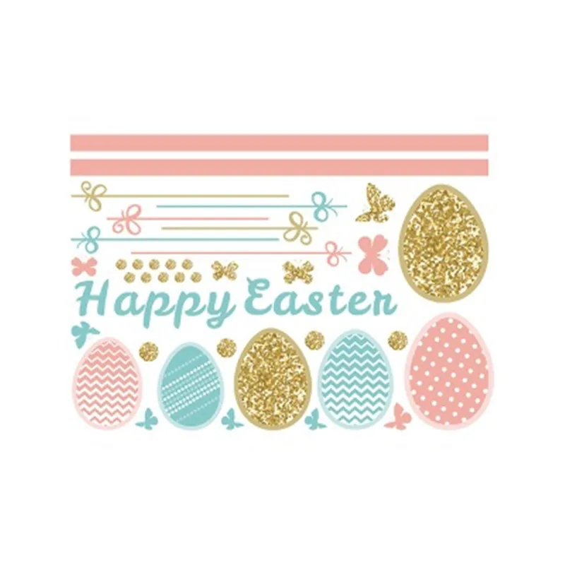Happy Easter Egg Butterfly Wall Sticker Cartoon Decal For Kids Room Mural Bedroom Vinyl Decals | Дом и сад